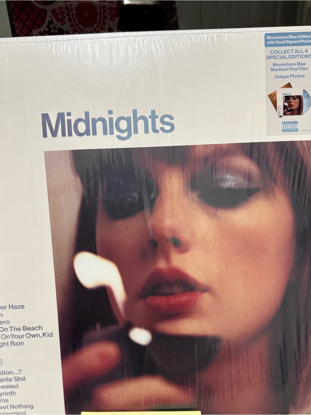 Taylor Swift Moonstone Blue marbled signed limited edition "Midnights" Vinyl - Picture 1 of 12